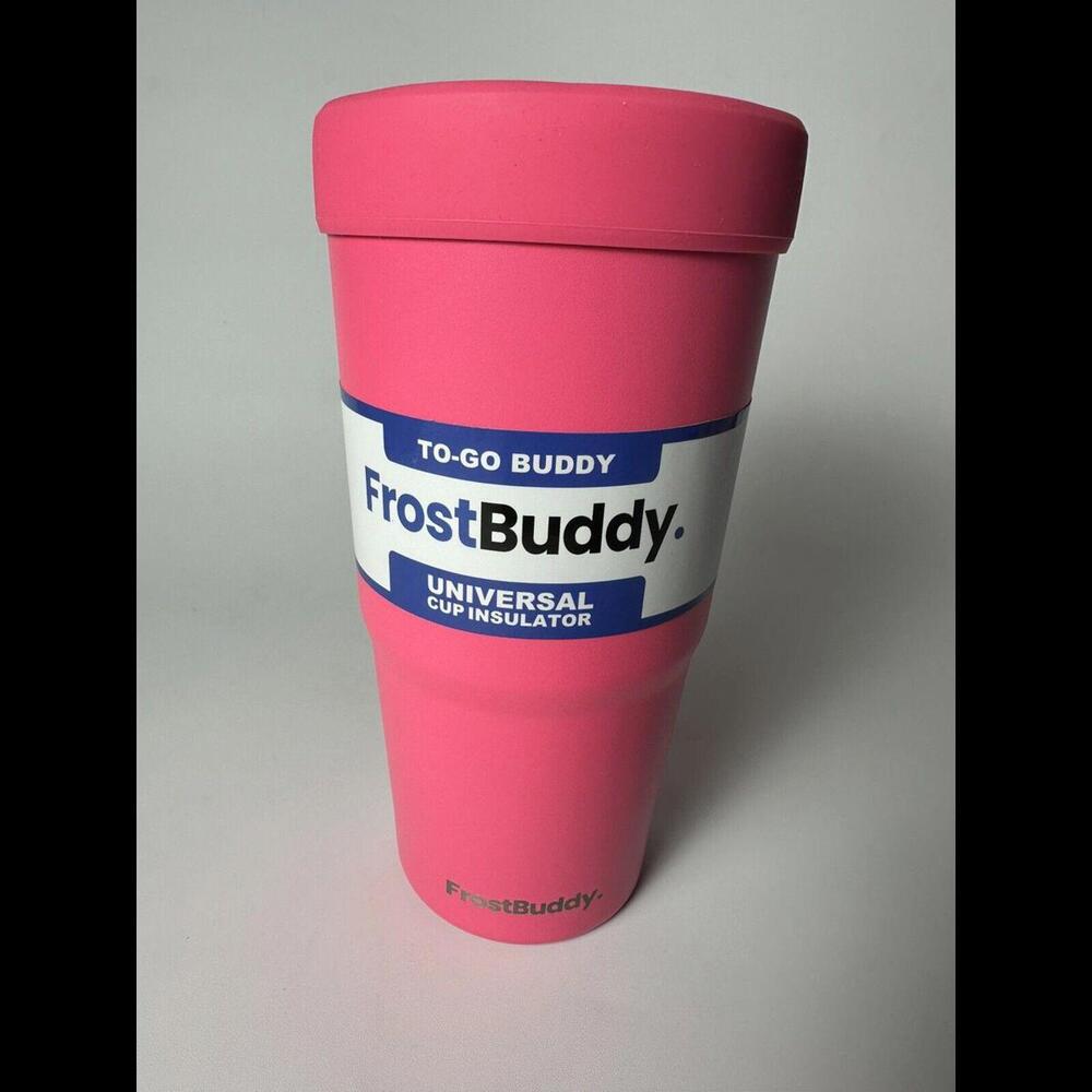 Frost Buddy To-Go Buddy Cup Universal Insulator Up To 32oz Outdoor Pink